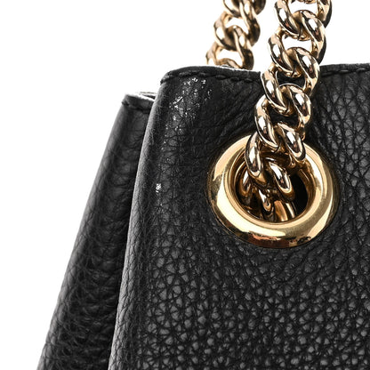 Gucci Pebbled Calfskin Medium Soho Chain Shoulder Bag Black 12 of 16