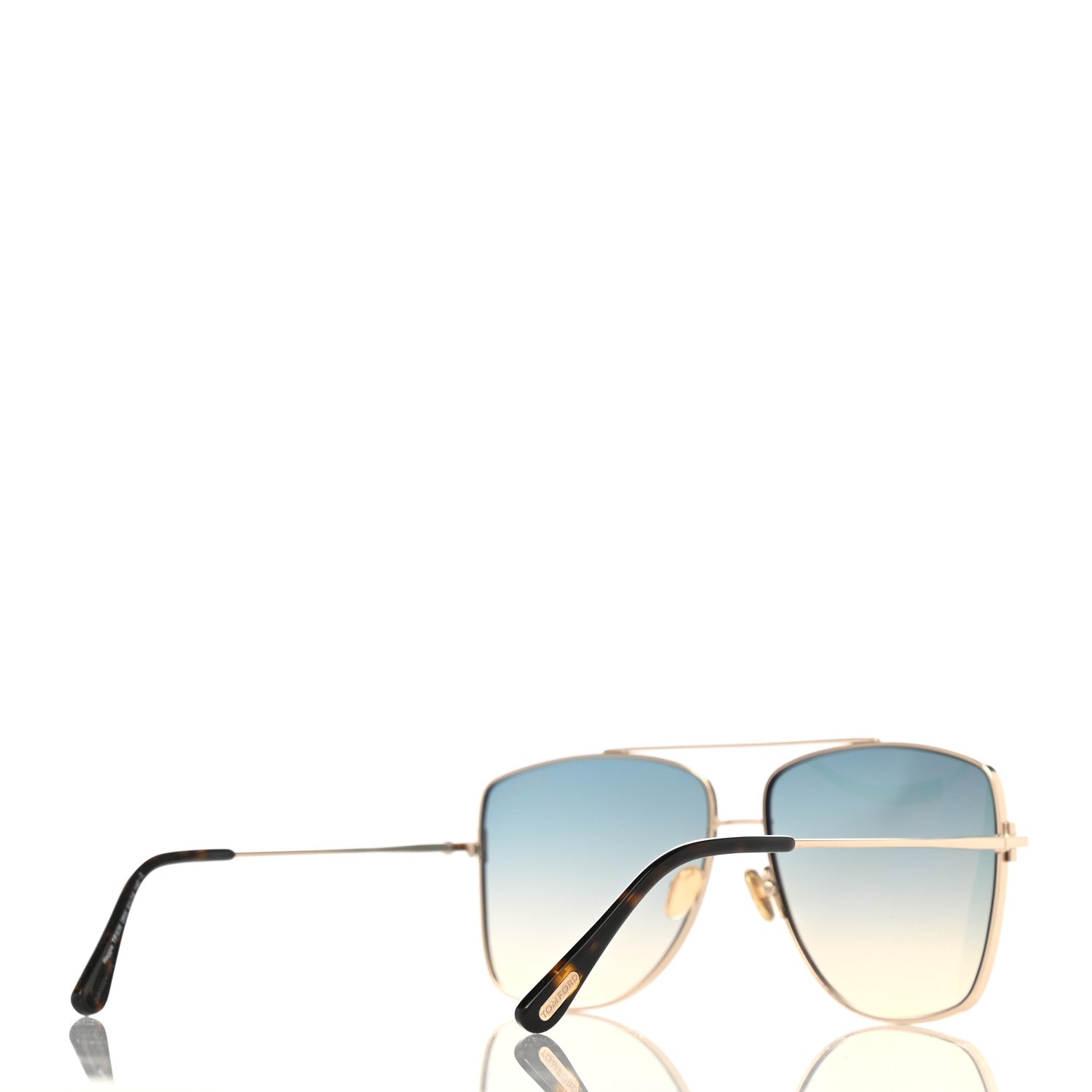 Tom Ford Reggie Aviator Sunglasses TF838 Shiny Rose Gold 4 of 8