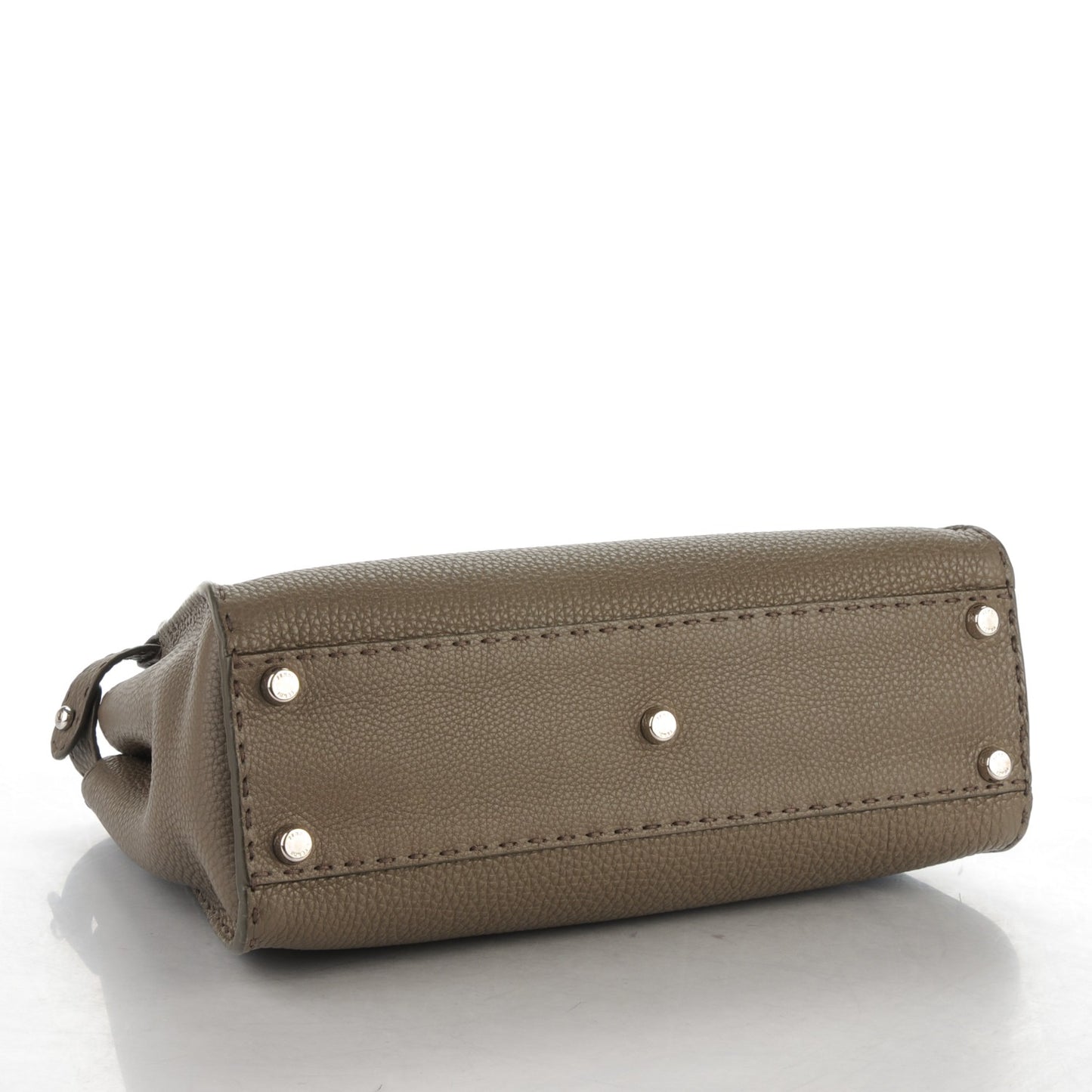 Cuoio Romano Alcantara Selleria Medium Peekaboo Iconic Satchel Grey Fuchsia