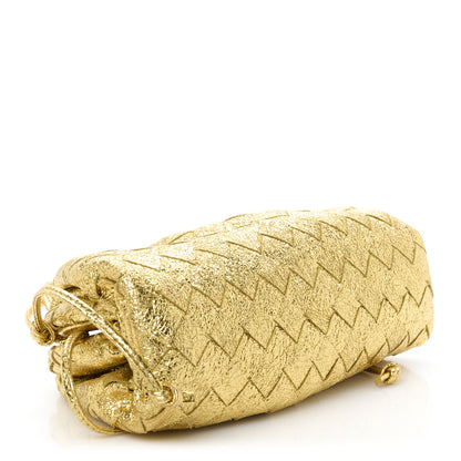 Bottega Veneta Metallic Nappa Intrecciato The Mini Pouch Oro 6 of 13