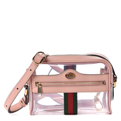 Gucci Vinyl Web Mini Ophidia Transparent Shoulder Bag Perfect Pink 1 of 8