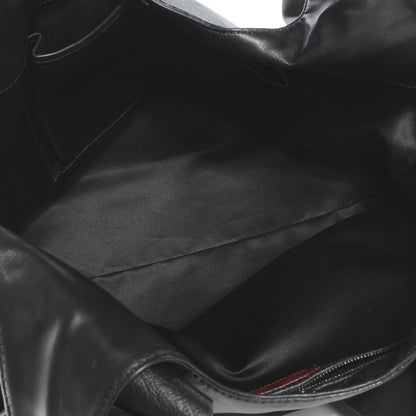 Valentino Garavani Nappa Leather Ruffled Hobo Black 9 of 9
