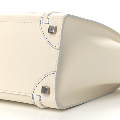 Celine Smooth Calfskin Multicolor Double Stitching Micro Luggage White 8 of 9