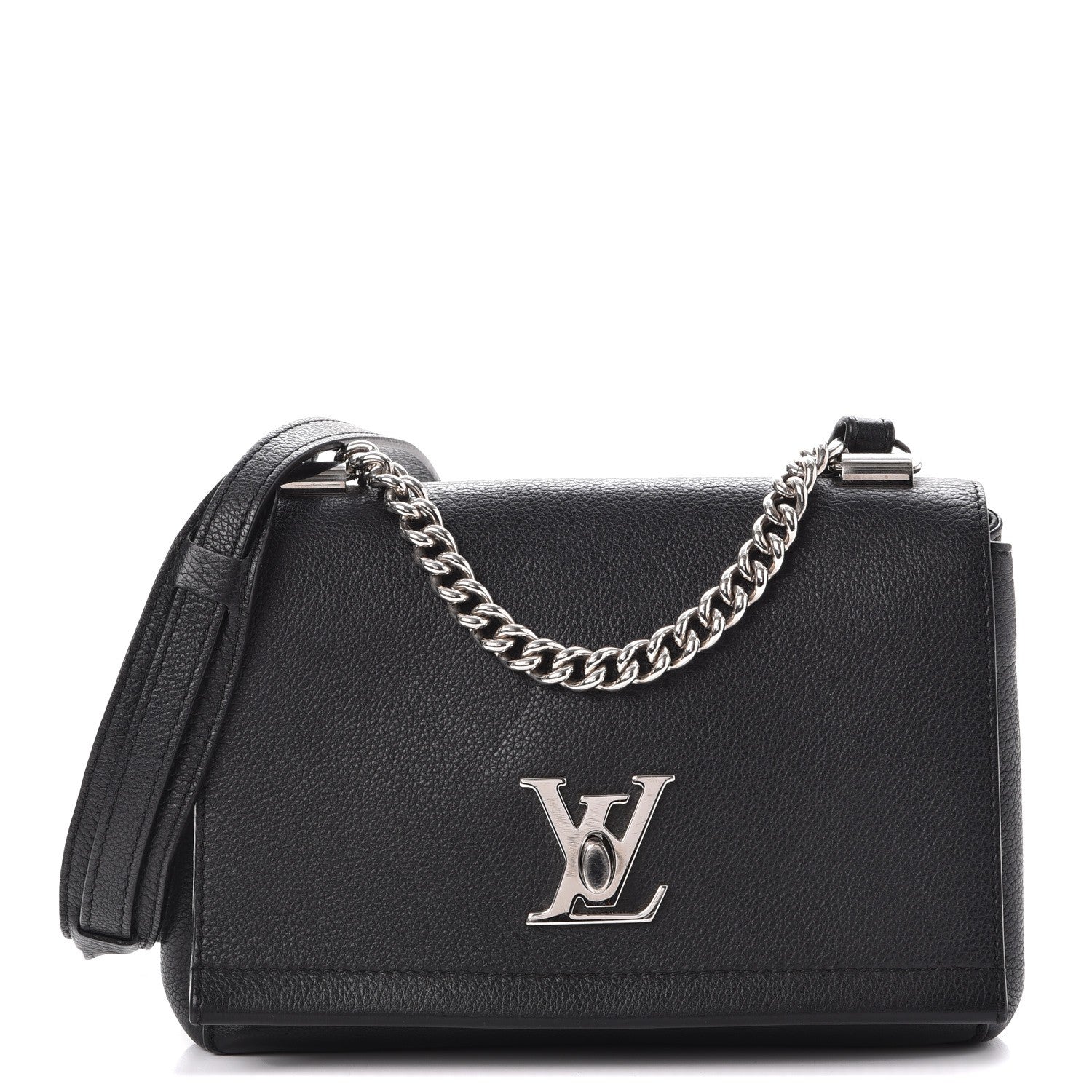 Louis Vuitton Calfskin Lockme II Chain Bag BB Black 1 of 9
