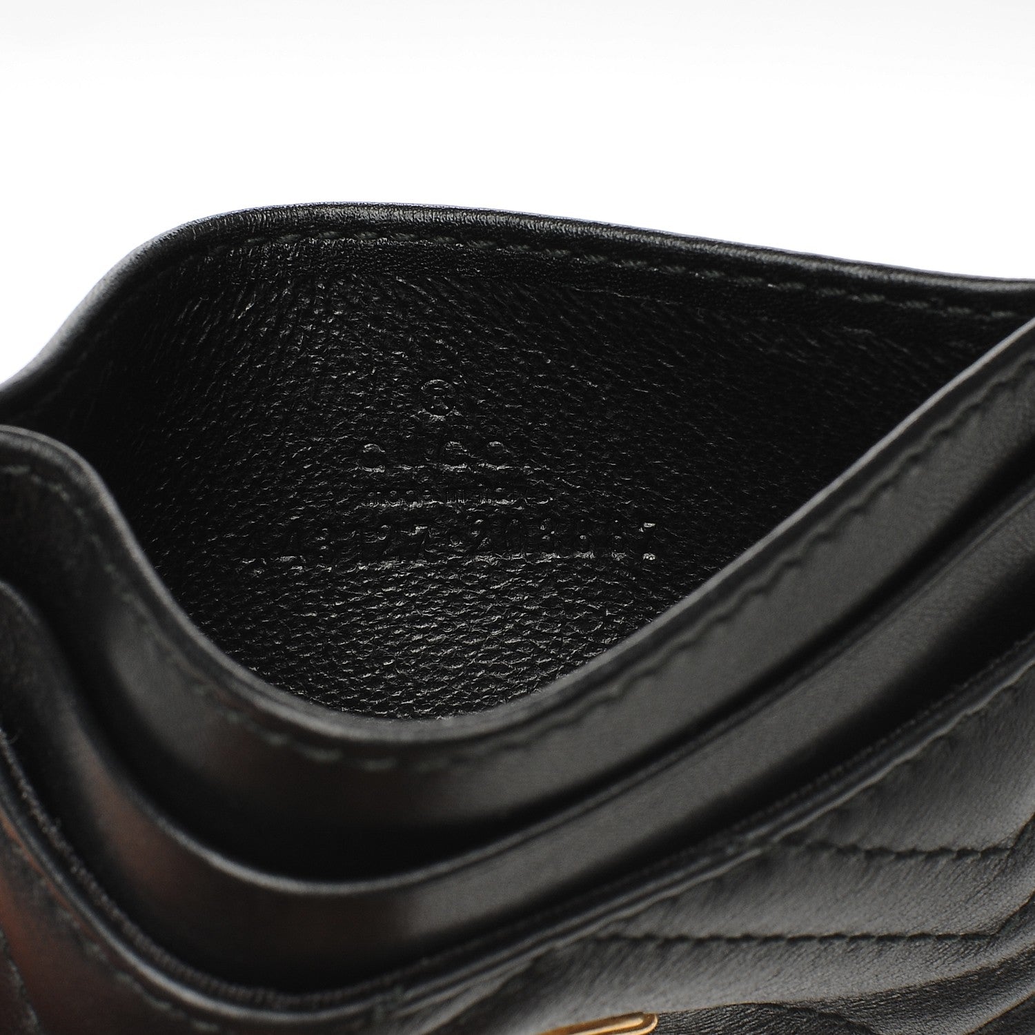 Gucci Calfskin Matelasse GG Marmont Card Holder Black 6 of 7
