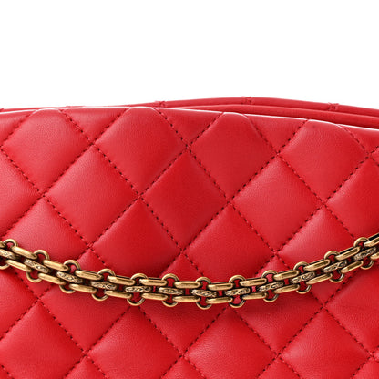 Chanel Lambskin Quilted Medium Just Mademoiselle Red 9 of 11