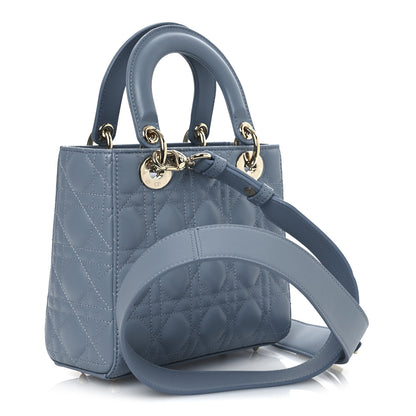 Christian Dior Lambskin Cannage Small My ABCDior Lady Dior Cloud Blue 3 of 12