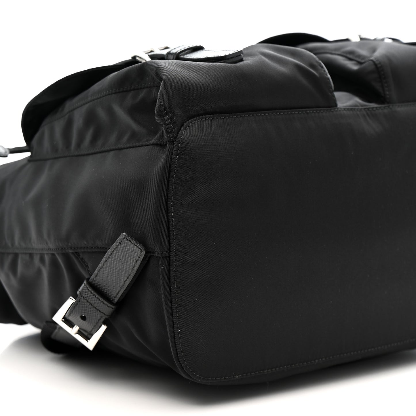 Tessuto Nylon Saffiano Medium Backpack Black