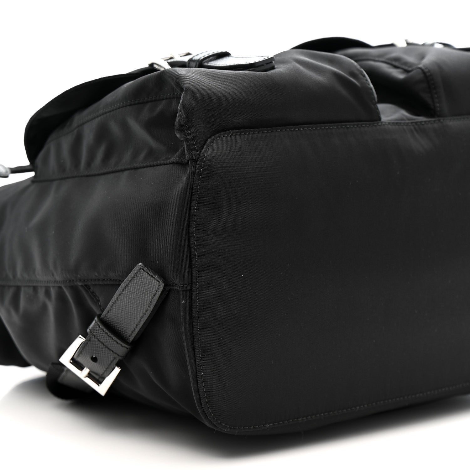 Prada Tessuto Nylon Saffiano Medium Backpack Black 10 of 11