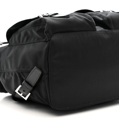 Prada Tessuto Nylon Saffiano Medium Backpack Black 10 of 11