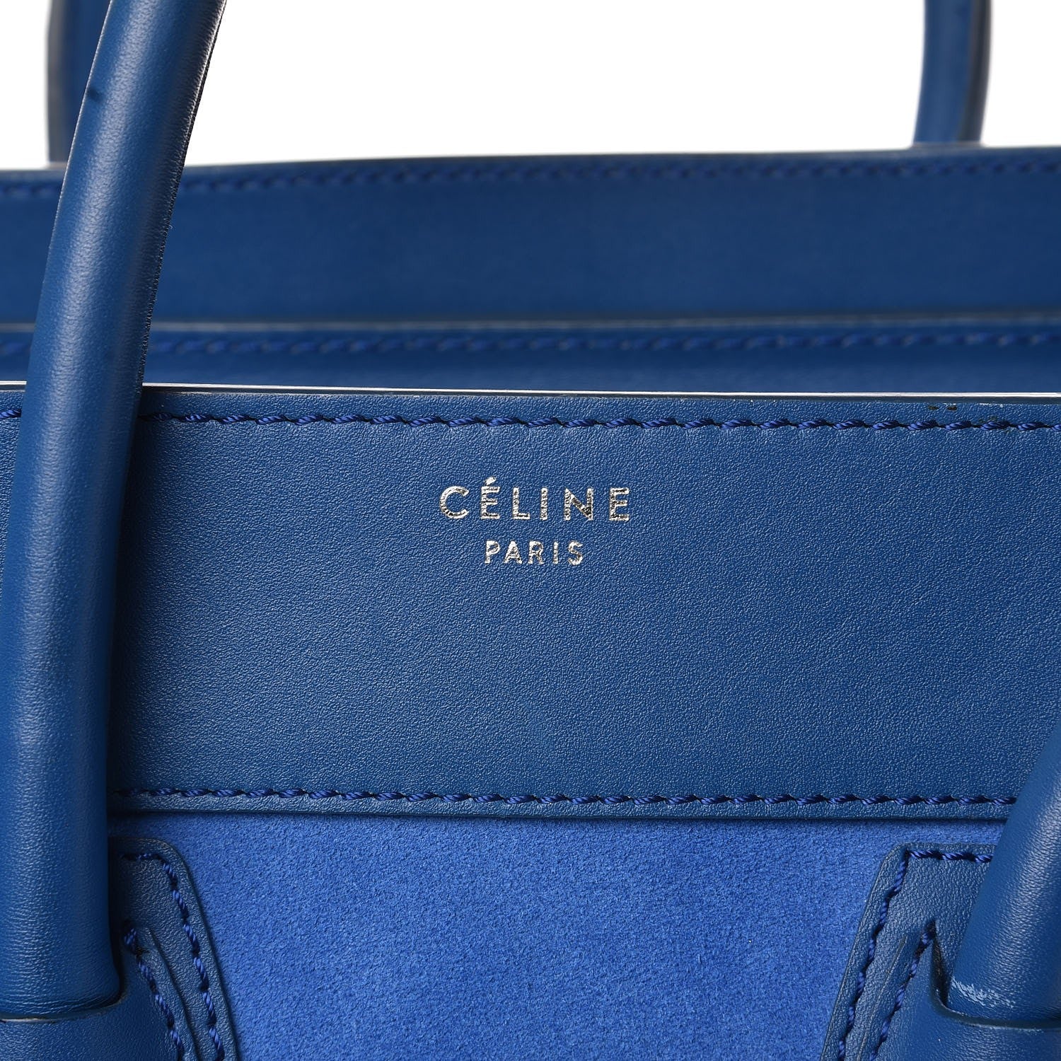 Celine Smooth Calfskin Suede Mini Luggage Royal Blue 16 of 19