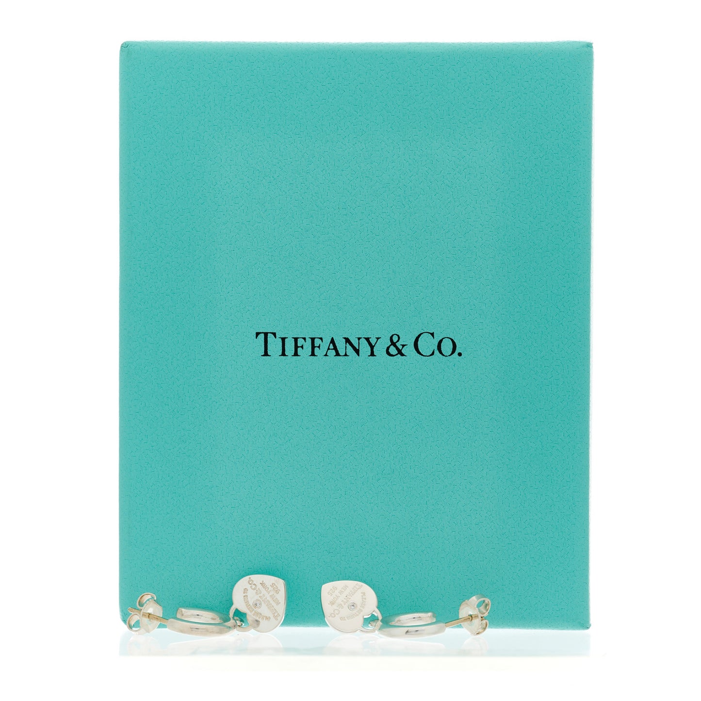 Sterling Silver Diamond Mini Return To Tiffany Heart Hoop Earrings