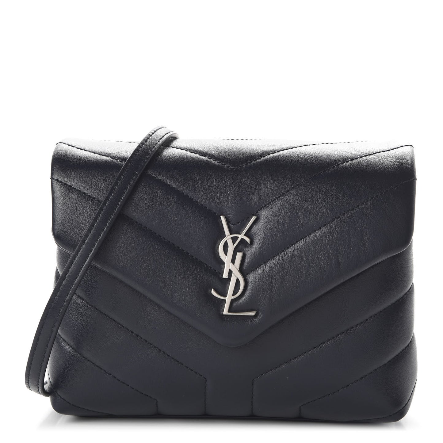 Calfskin Y Quilted Monogram Toy Loulou Crossbody Bag Medium Blue