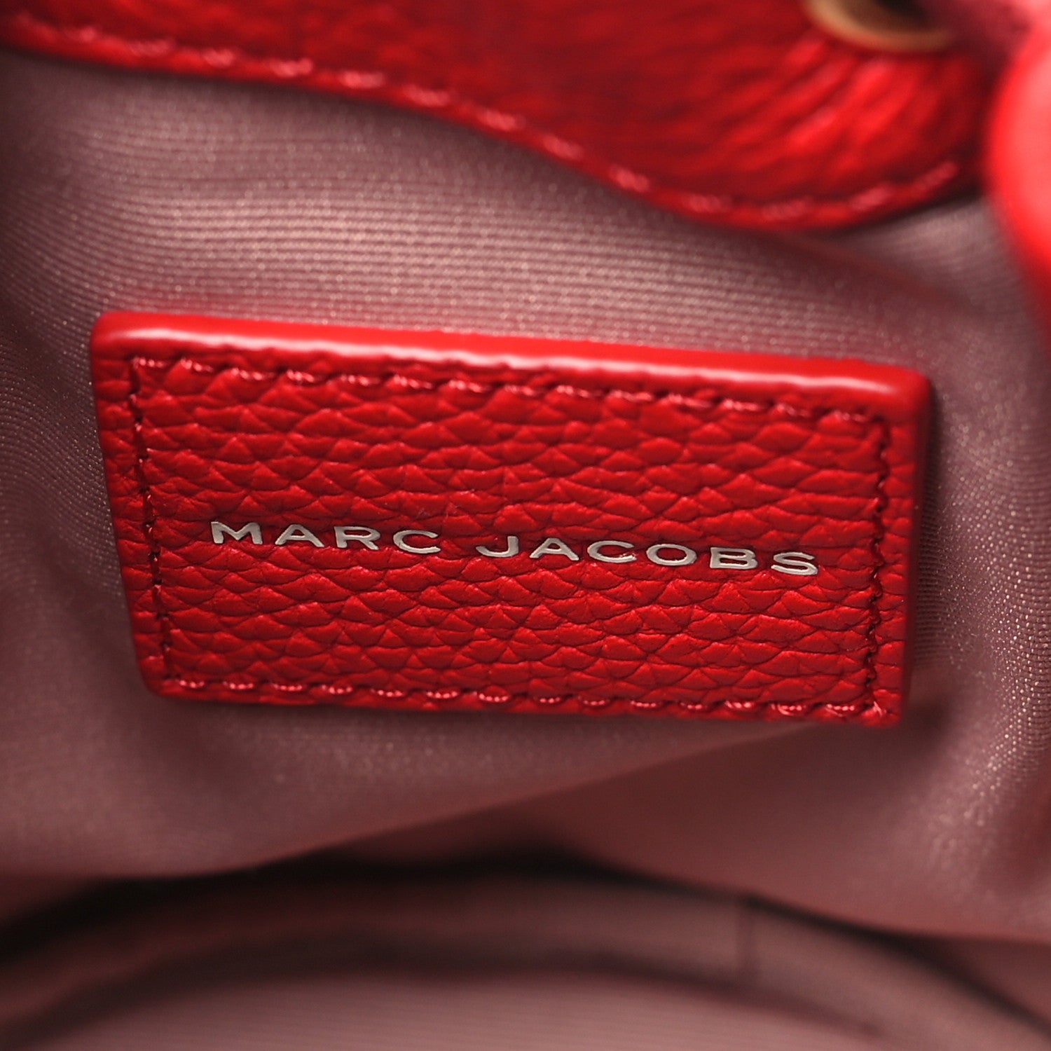 Marc Jacobs Grained Calfskin The Mini Bucket Bag True Red 5 of 9