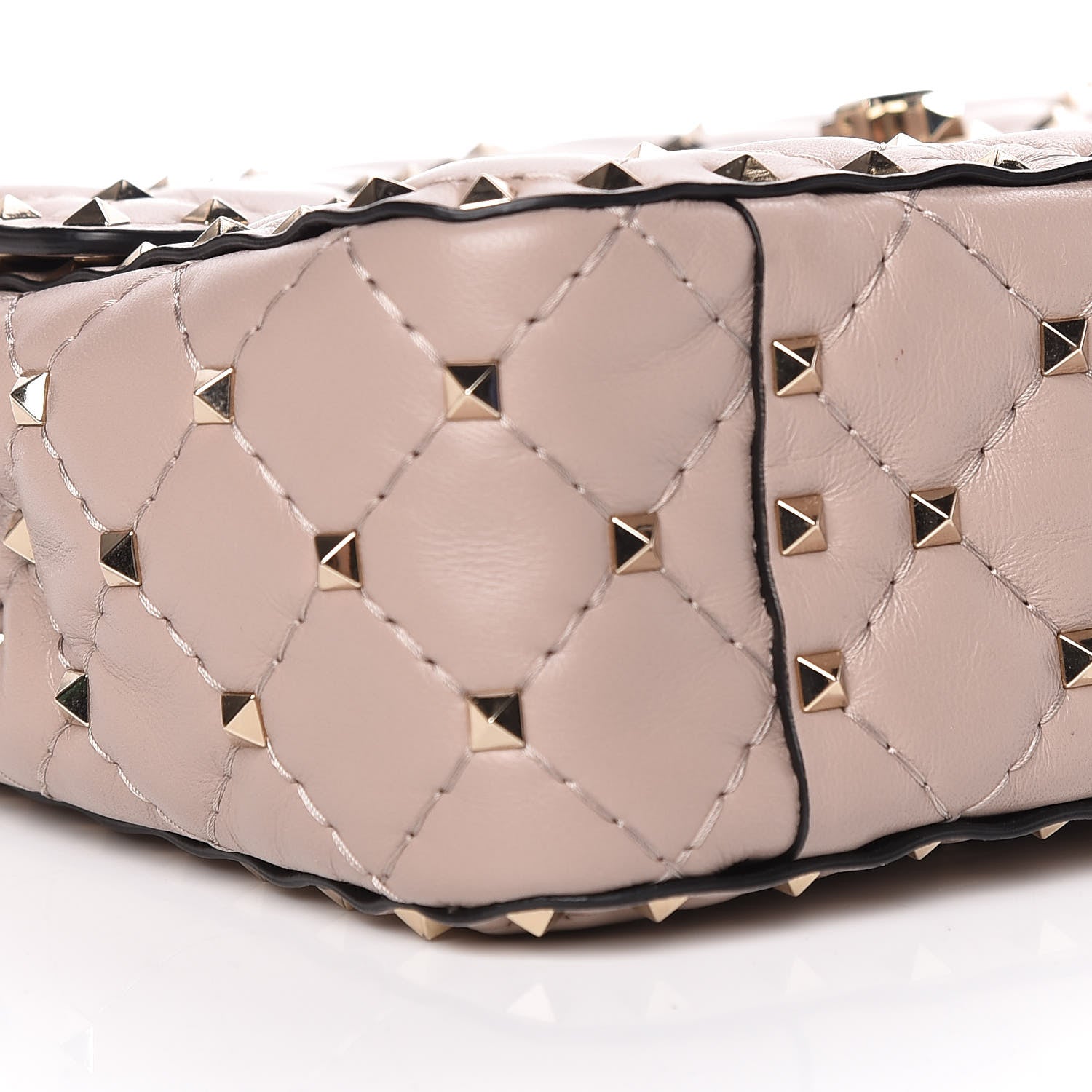 Valentino Garavani Lambskin Medium Rockstud Spike Shoulder Bag Poudre 7 of 8