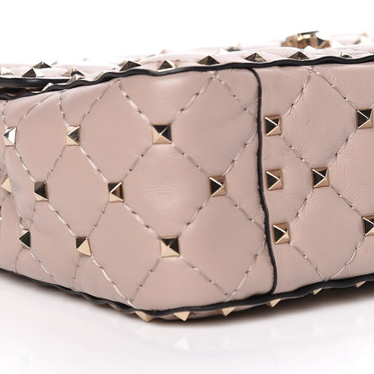 Valentino Garavani Lambskin Medium Rockstud Spike Shoulder Bag Poudre 7 of 8