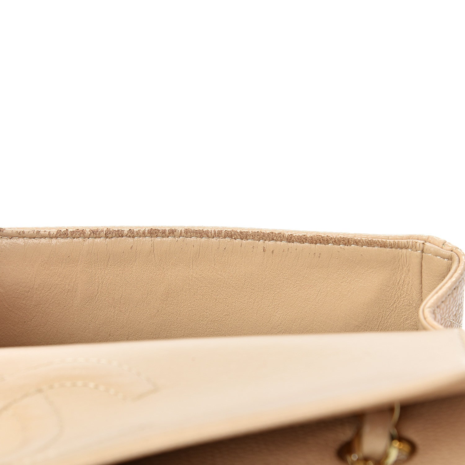 Chanel Caviar Quilted Medium Double Flap Beige 14 of 20