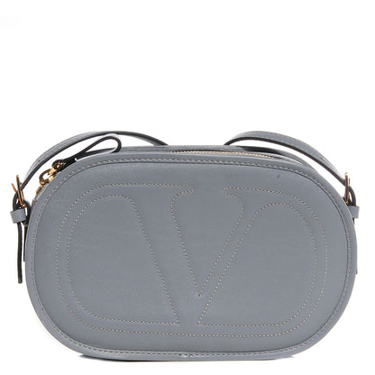 Valentino Garavani Calfskin Logo Go Crossbody Bag Grey 1 of 7