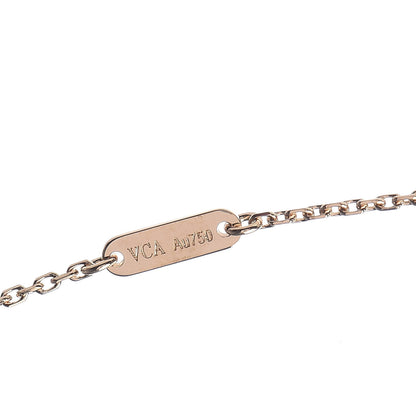 Van Cleef & Arpels 18K Yellow Gold Mother of Pearl Sweet Alhambra Pendant Necklace 7 of 8