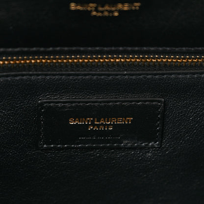 Saint Laurent Lambskin Quilted Sade Puffer Envelope Clutch Black 6 of 7