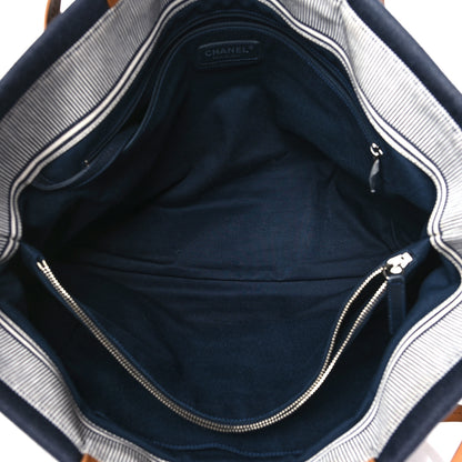 Chanel Denim Large Shopping Tote Blue 5 of 9