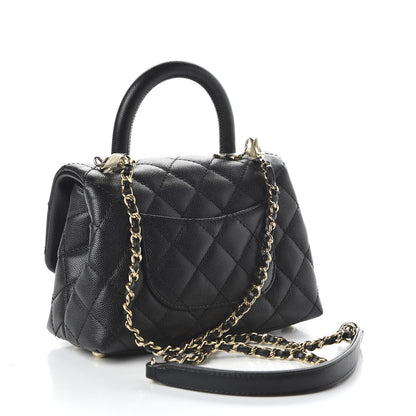 Chanel Caviar Quilted Extra Mini Coco Handle Flap Black 3 of 10