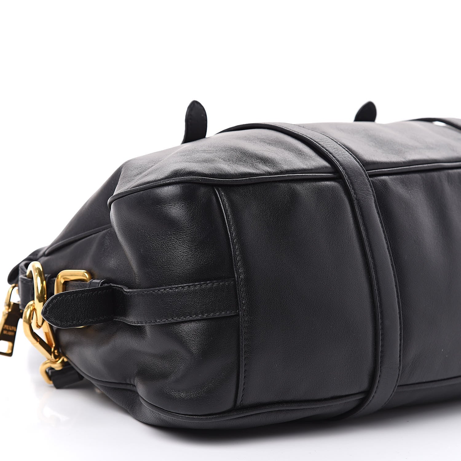 Prada Soft Calf Shopping Satchel Black 8 of 12