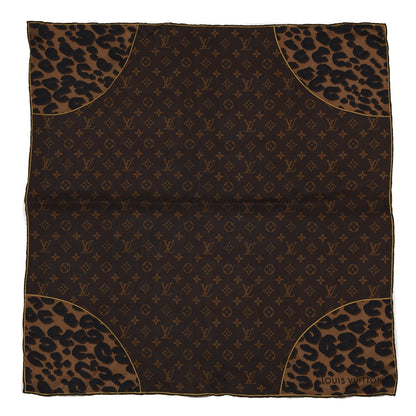 Louis Vuitton Silk Leopard Monogram Square Scarf 1 of 5