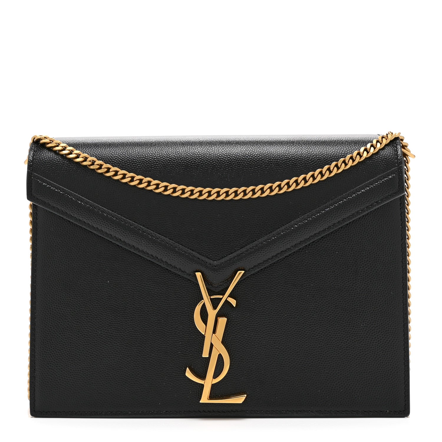 Saint Laurent Grain De Poudre Monogram Cassandra Clasp Bag Black 1 of 11