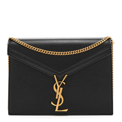 Saint Laurent Grain De Poudre Monogram Cassandra Clasp Bag Black 1 of 11