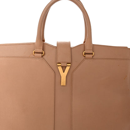 Saint Laurent Textured Calfskin Large Cabas ChYc Beige 8 of 12
