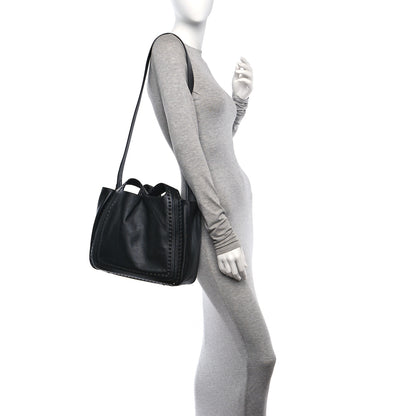 Valentino Garavani Calfskin Rockstud Hobo Tote Black 2 of 10
