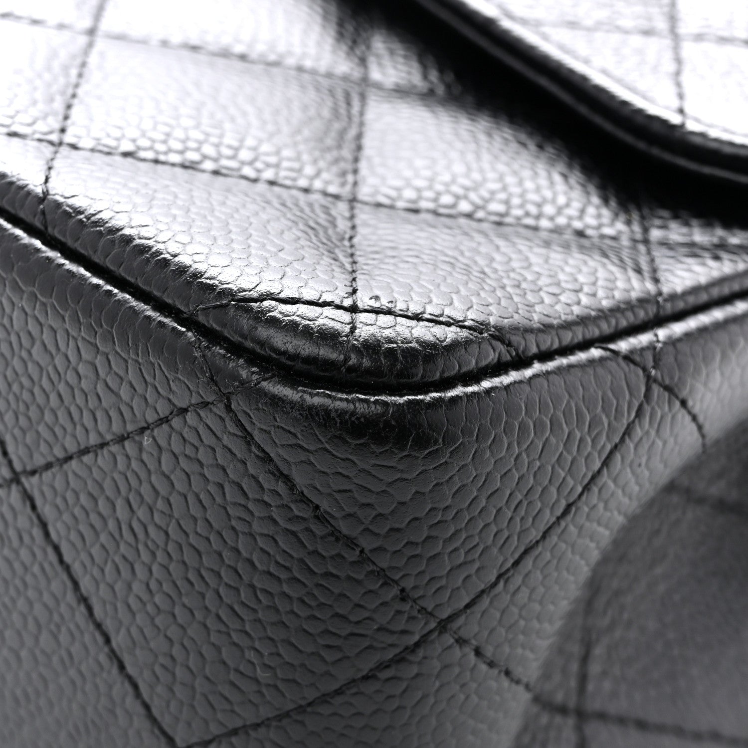 Chanel Caviar Quilted Jumbo Double Flap Black 11 of 13