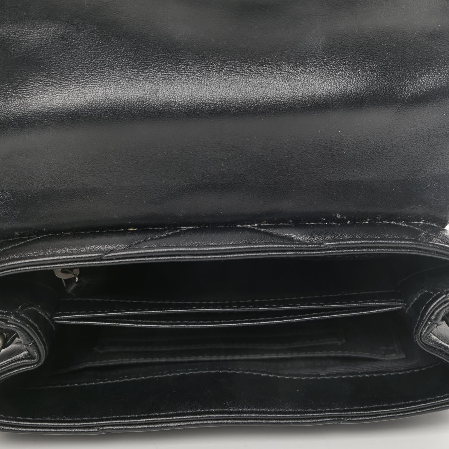 Saint Laurent Calfskin Y Quilted Monogram Toy Loulou Crossbody Bag Black 5 of 6