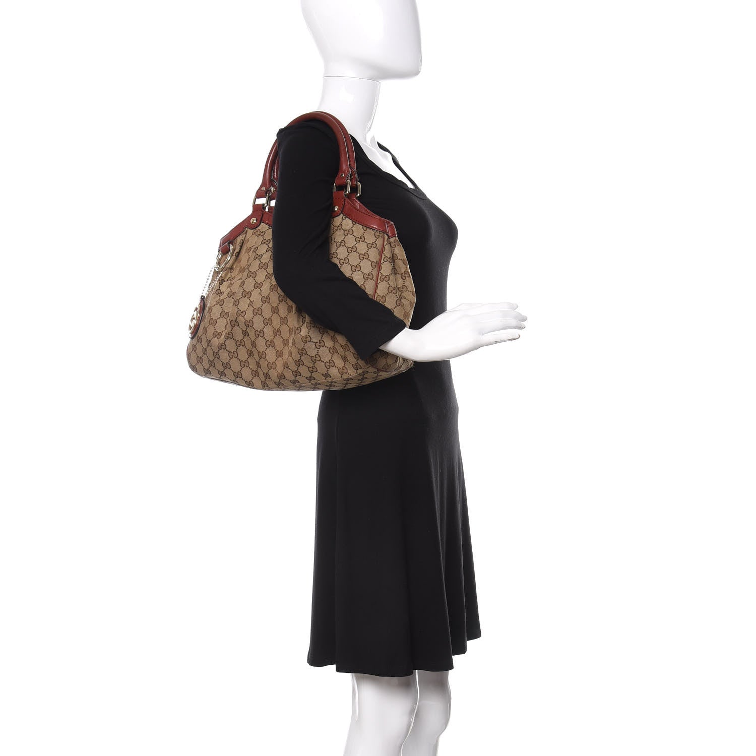 Gucci Monogram Medium Sukey Tote Dark Red 2 of 22