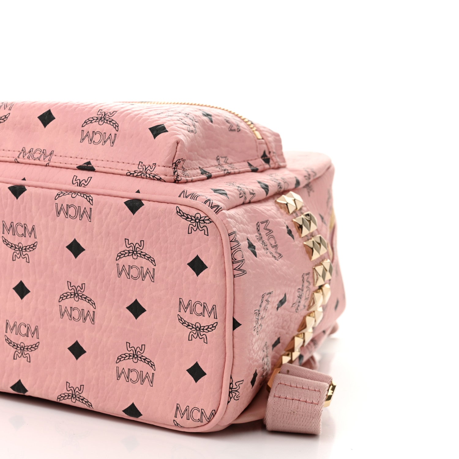 MCM Visetos Small Side Stud Stark Backpack Soft Pink 10 of 10