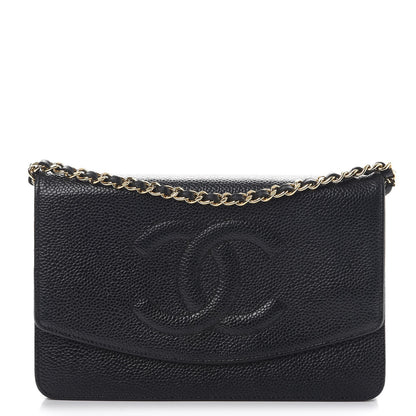Chanel Caviar Timeless CC Wallet On Chain WOC Black 1 of 15