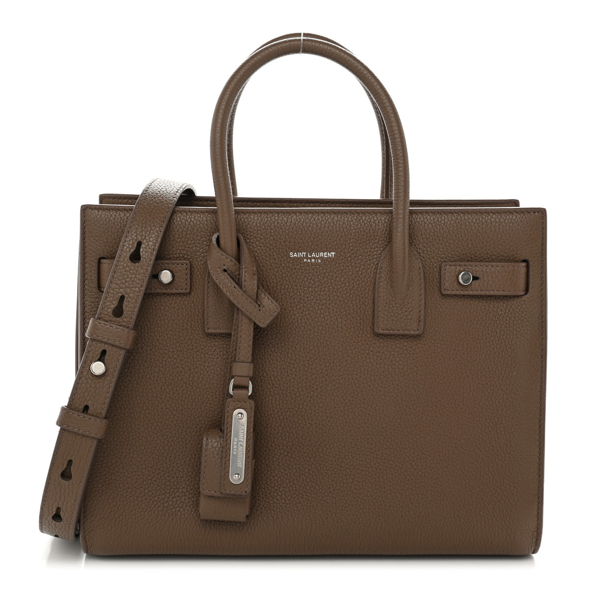 Grained Calfskin Baby Sac De Jour Souple Taupe