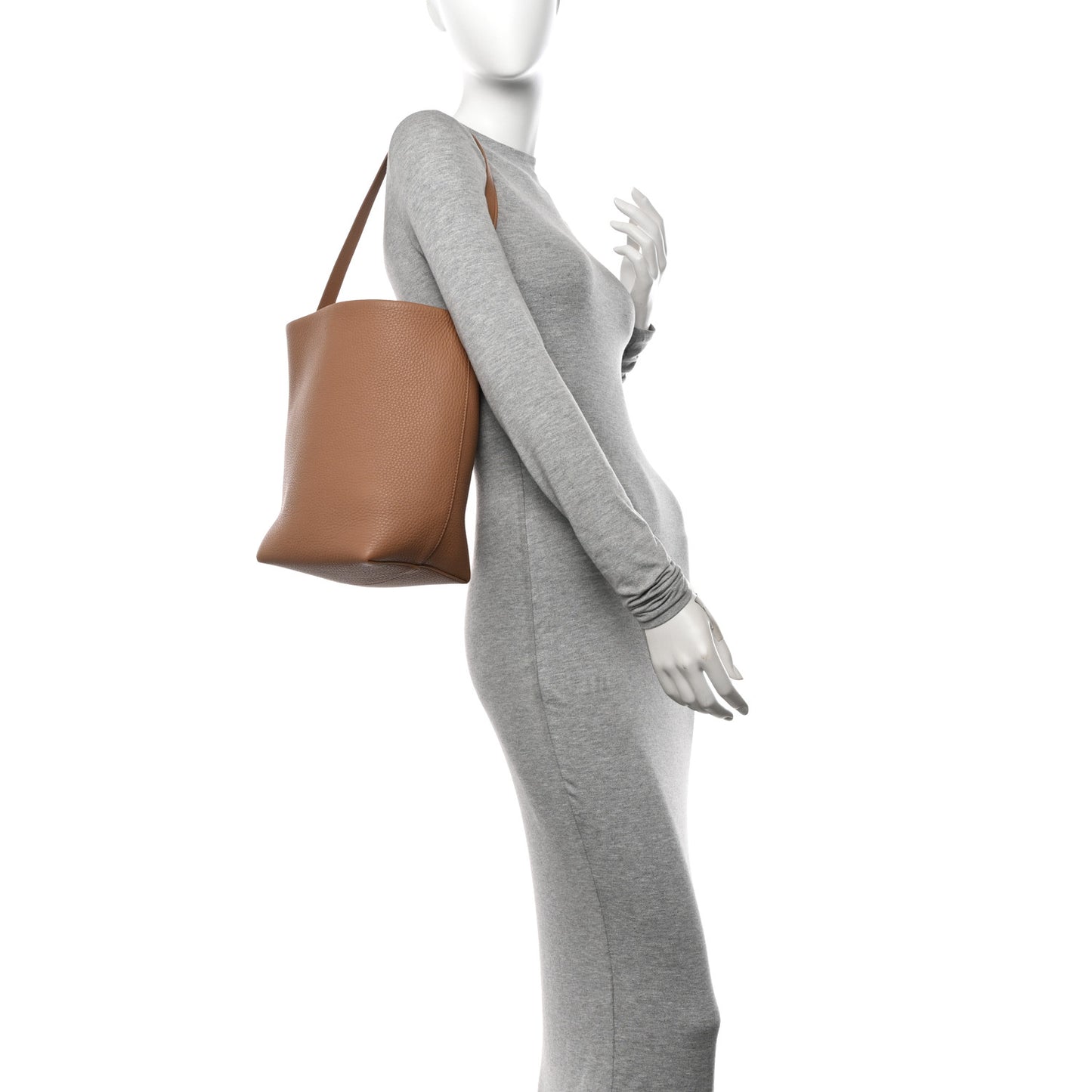 Grained Calfskin Medium N/S Park Tote Cinnamon
