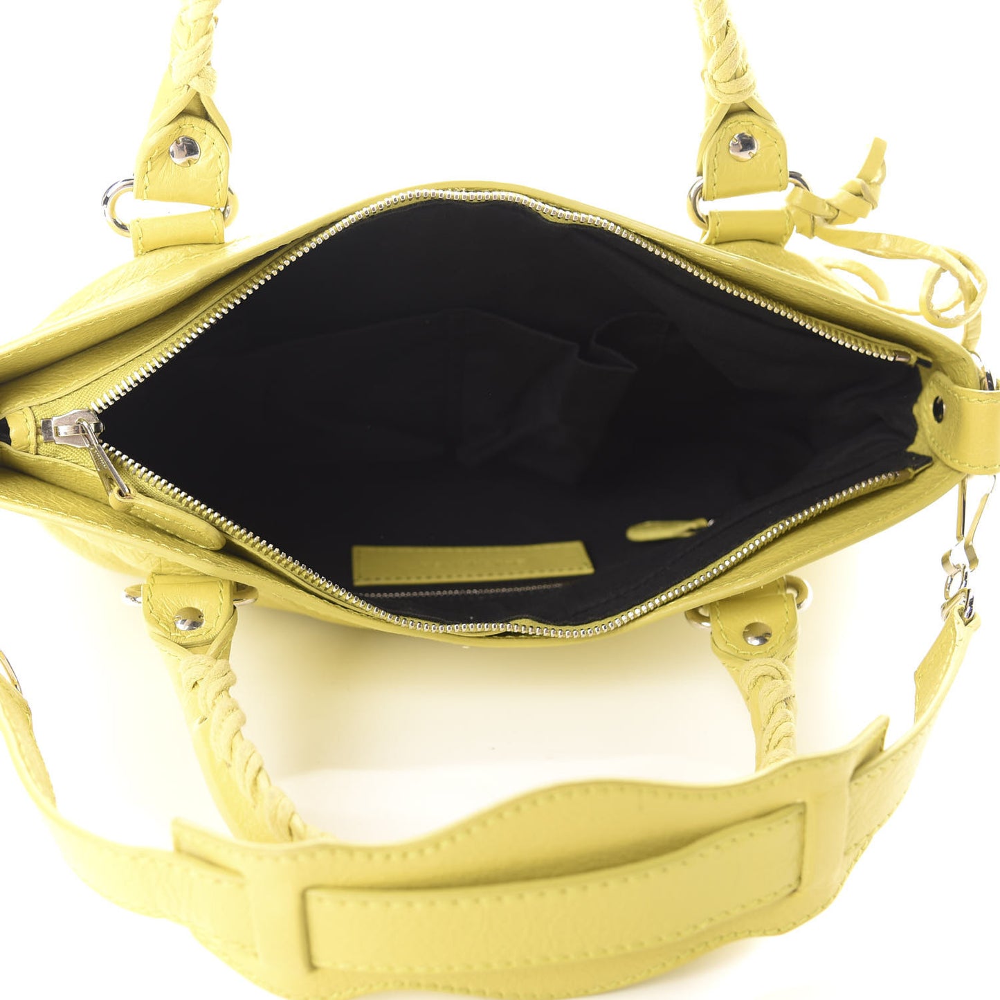 Agneau Giant 12 Silver Hardware First Jaune Poussin