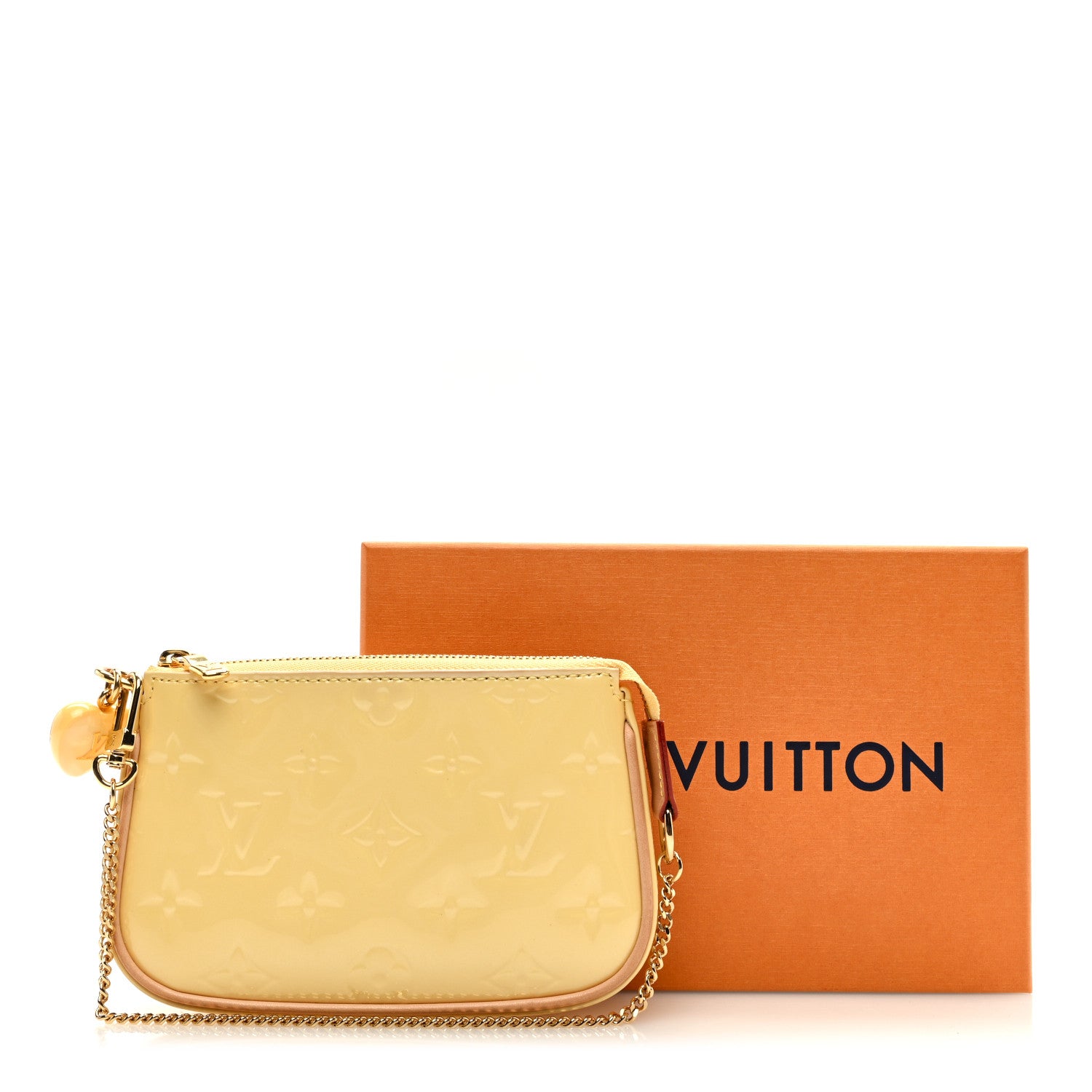 Louis Vuitton Metallic Vernis Valentine Mini Pochette Accessories Banana Fizz 10 of 10