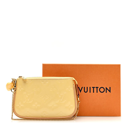 Louis Vuitton Metallic Vernis Valentine Mini Pochette Accessories Banana Fizz 10 of 10
