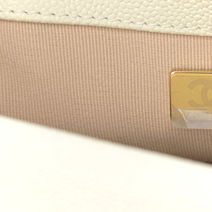 Chanel Shiny Caviar Quilted Small Chain Melody Flap White 9 of 12