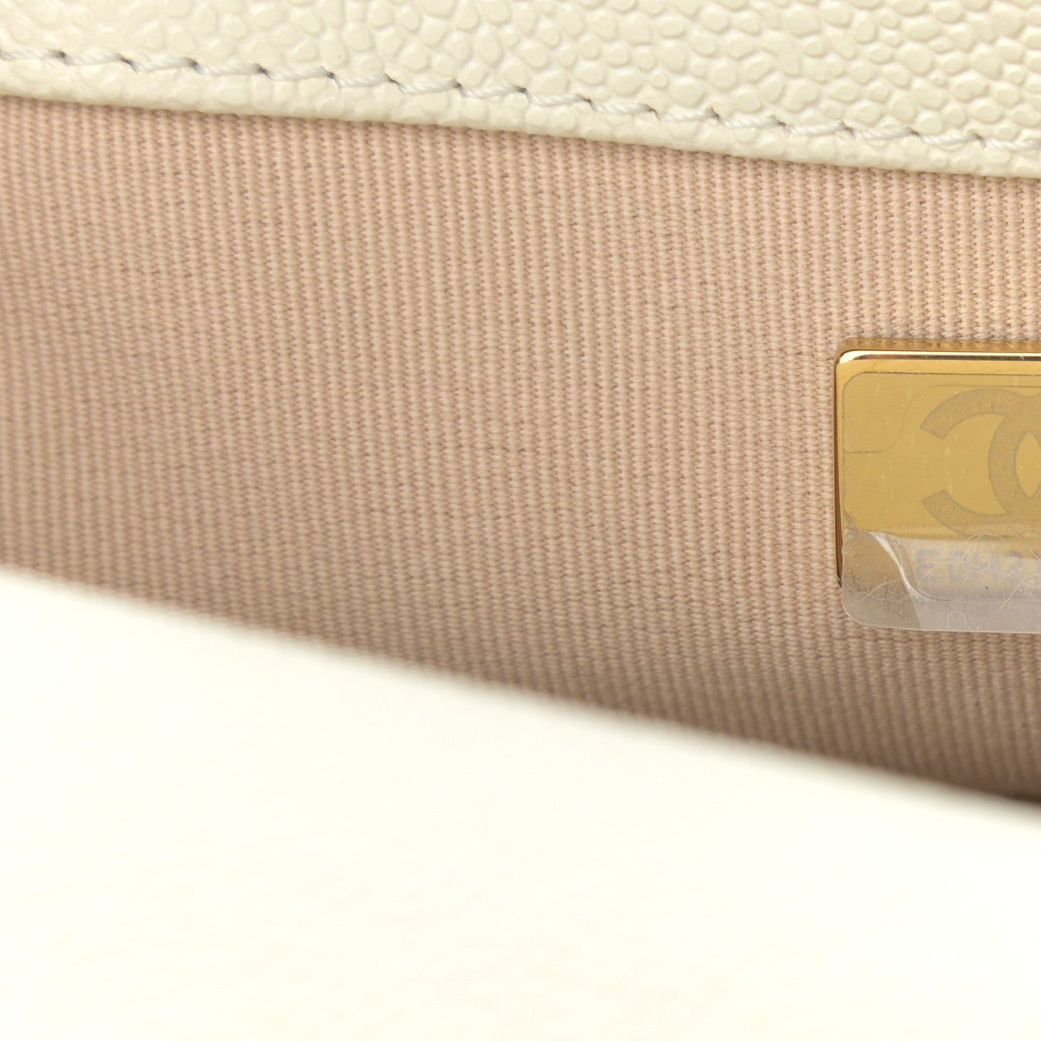 Chanel Shiny Caviar Quilted Small Chain Melody Flap White 9 of 11