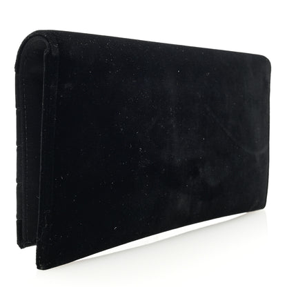 Saint Laurent Velvet Satin Monogram Smoking Clutch Black 3 of 6
