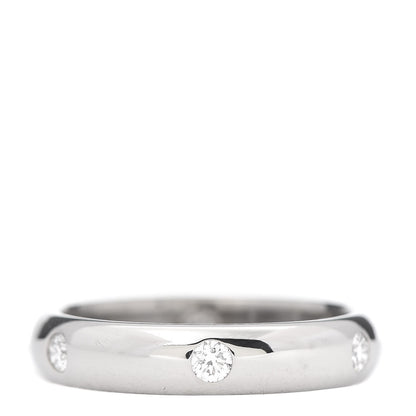 Cartier 18K White Gold 6 Diamond Stella Band Ring 51 5.75 3 of 6
