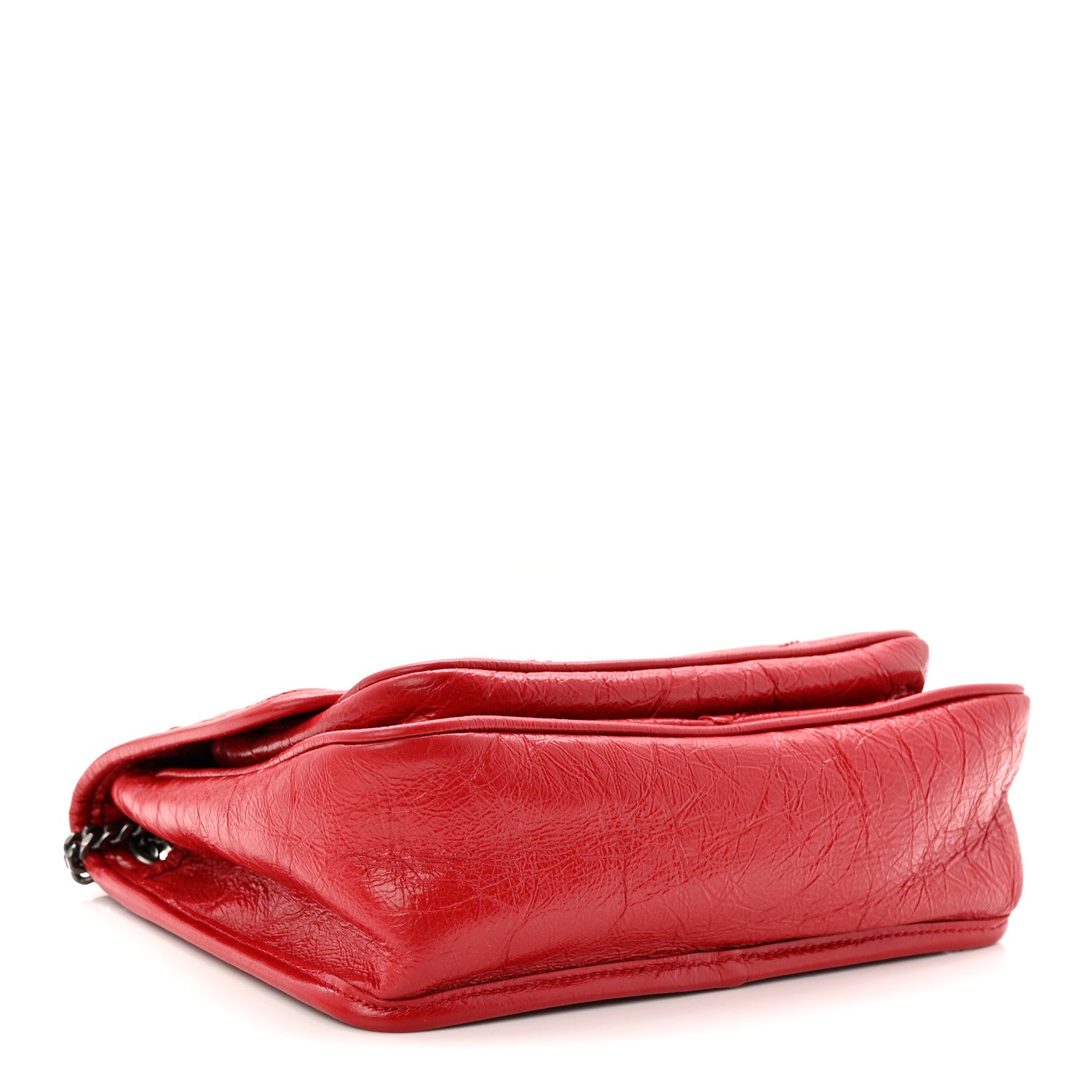 Saint Laurent Crinkled Calfskin Matelasse Monogram Baby Niki Chain Satchel Rouge Eros 4 of 10
