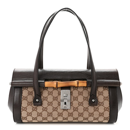 Gucci Monogram Bamboo Bullet Bag Dark Brown 1 of 14