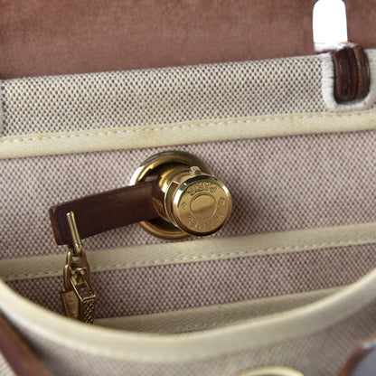 Hermes Toile Vache Calfskin Herbag 30 PM Havane Natural 6 of 8