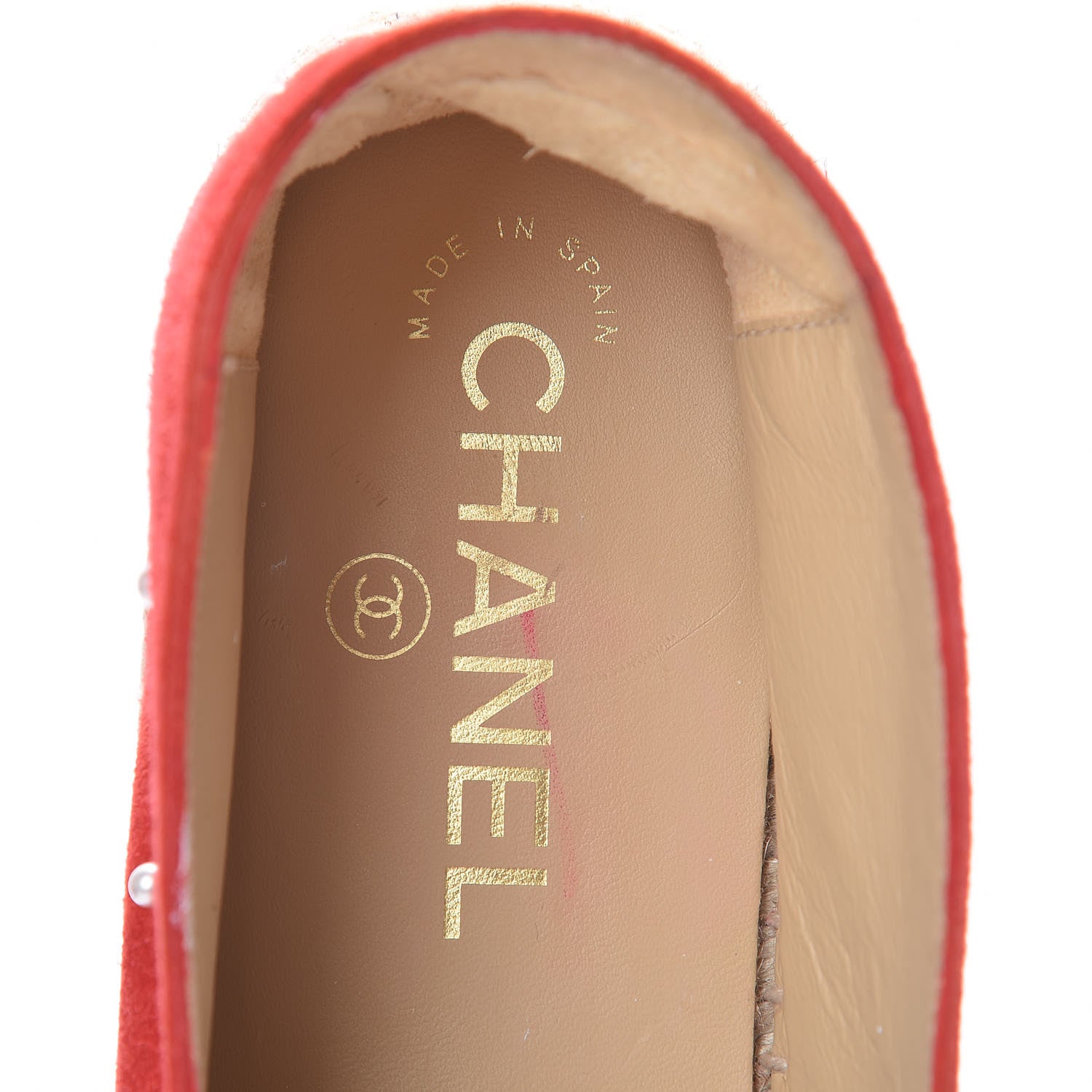 Chanel Suede Pearl CC Espadrilles 40 Red 9 of 14